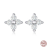 Adeline 925 Sterling Silver Cubic Zirconia Stud Earrings